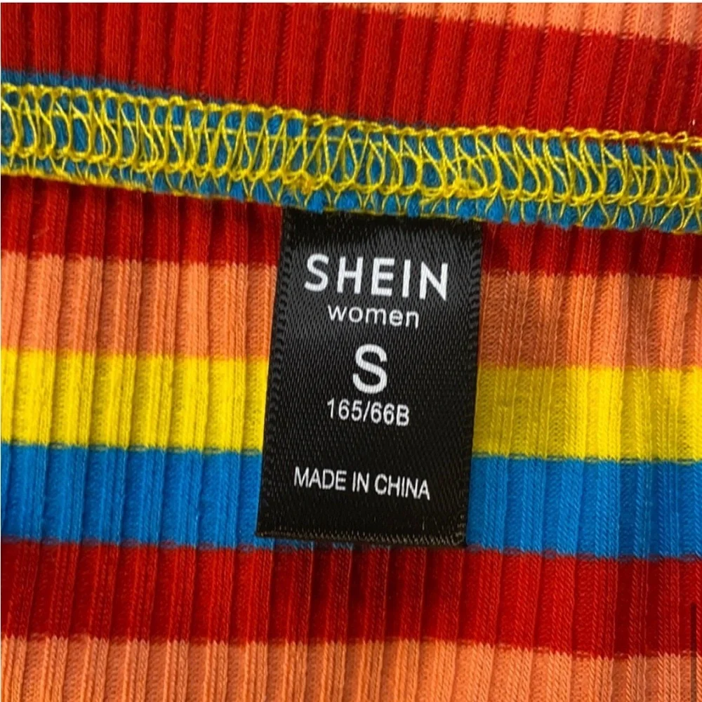 Rainbow Striped Bodycon Mini Skirt